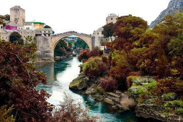 old bridge over the river
