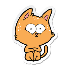 sticker of a cartoon cat