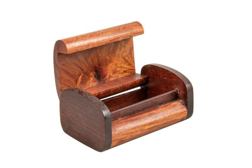 A wooden box isolate on white background. With clipping path.
