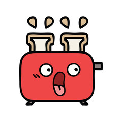 cute cartoon of a toaster