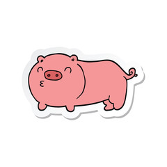 sticker of a cartoon pig