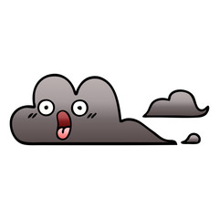 gradient shaded cartoon storm cloud
