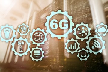 6G High Speed Mobile Wireless Technology. Future Communications Fast Technology. Network Connection Concept.