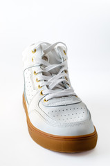 White sneakers with white background