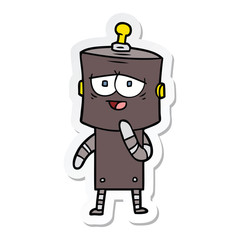 sticker of a cartoon robot