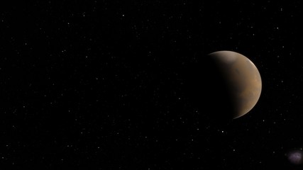 Exoplanet 3D illustration planet Mars Astronomy and science concept. Dark background. Space texture (Elements of this image furnished by NASA)