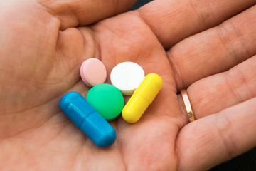 pills in hand