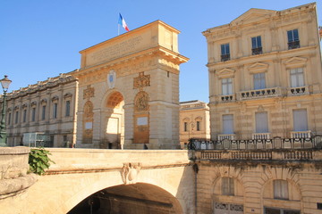 Obraz premium Triumphal arch of Montpellier, a copy of the gates of Paris, France