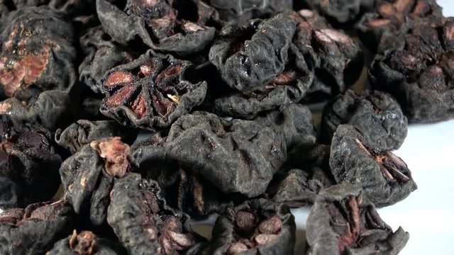 Dehydrated black kokum spice spinning video