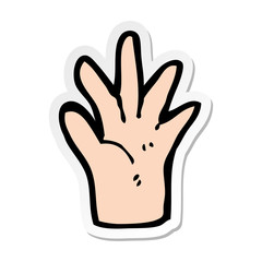 Obraz premium sticker of a cartoon hand symbol