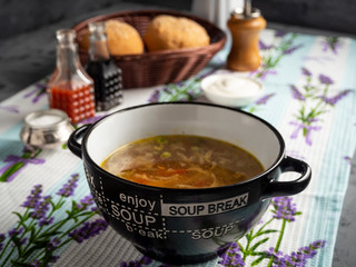 Light vegetable soup