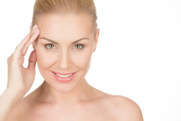 Graceful beauty. Cropped studio beauty shot of a smiling woman giving a confident look to the camera