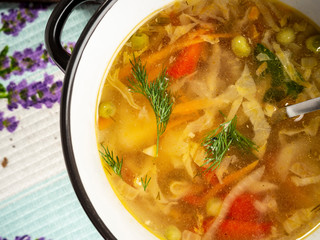 Light vegetable soup