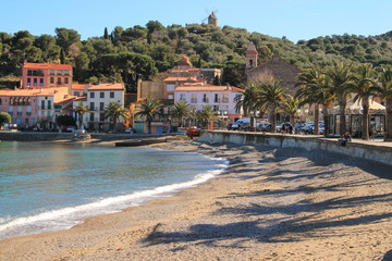 Fototapeta premium The famous Town of Collioure, in the foothills of the Pyrenees, located in Vermeille coast, the last stretch of the Rousillon coast before the Spanish border