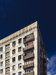 detail of an old soviet building, Tbilisi, Georgia