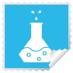 square peeling sticker cartoon science experiment