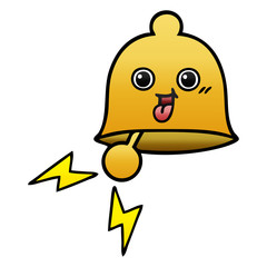 Fototapeta premium gradient shaded cartoon ringing bell
