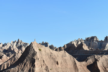 Unique Rock Structures in Badlands National Park, South Dakota