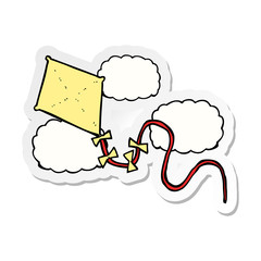 sticker of a cartoon kite