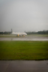 Fototapeta premium Airplane ready to take off
