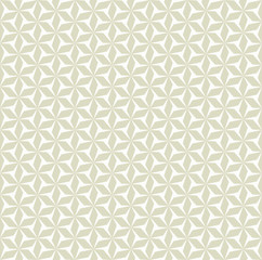 Seamless Geometric Pattern, Japanese Pattern, Yellow Gray Background, 変わり麻の葉模様,