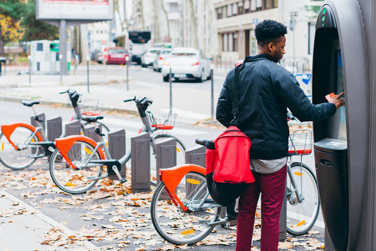 Man renting a bike