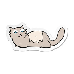 sticker of a cartoon cat