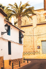 View of white houses of old town Altea, Spain