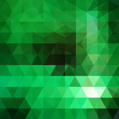 Background made of green triangles. Square composition with geometric shapes. Eps 10