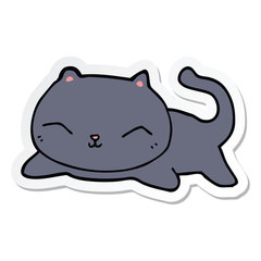 sticker of a cartoon cat