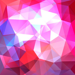 Abstract polygonal vector background. Geometric vector illustration. Creative design template. Pink, white colors.