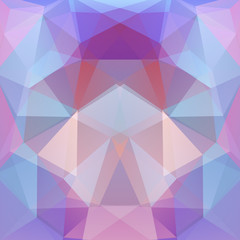 Background made of blue, pink, purple triangles. Square composition with geometric shapes. Eps 10