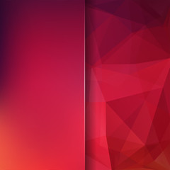 Red polygonal vector background. Blur background. Can be used in cover design, book design, website background. Vector illustration
