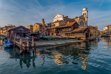 Gondala boat yard Venice