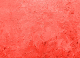 Pastel bright red colored oil painted background