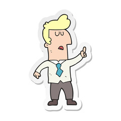 sticker of a cartoon businessman