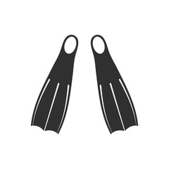 Flippers icon. Vector illustration. Isolated.