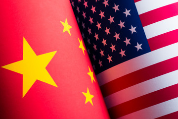 Flag of China and USA © Vitalii