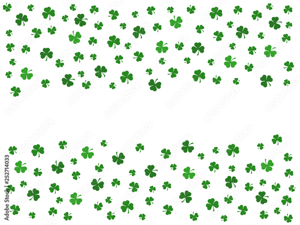 Aufkleber clover leaf isolated on white background with space for text