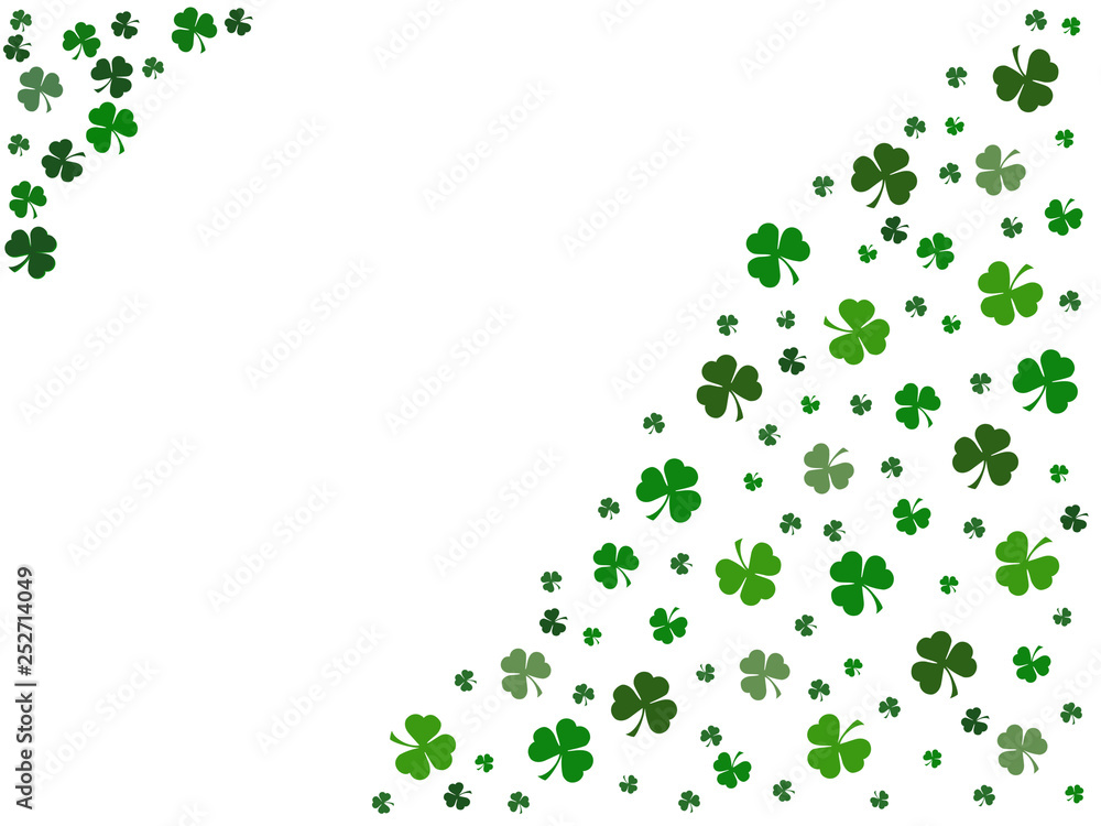Poster clover leaf isolated on white background with space for text