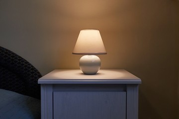 Lamp on a nightstand
