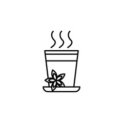 India, chai tea icon. Element of India culture icon. Thin line icon for website design and development, app development. Premium icon