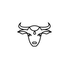 India, cow icon. Element of India culture icon. Thin line icon for website design and development, app development. Premium icon