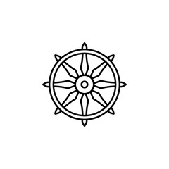 India, wheel icon. Element of India culture icon. Thin line icon for website design and development, app development. Premium icon