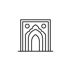 India, arc icon. Element of India culture icon. Thin line icon for website design and development, app development. Premium icon