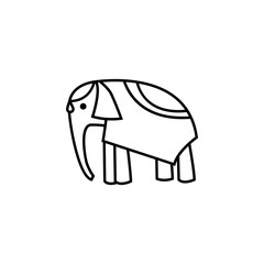 India, elephant icon. Element of India culture icon. Thin line icon for website design and development, app development. Premium icon