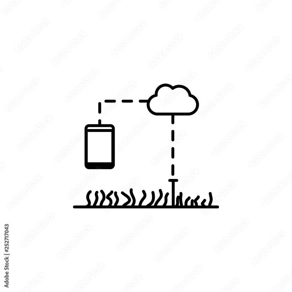 Poster smart farm, farming icon. element of smart farm icon. thin line icon for website design and developm