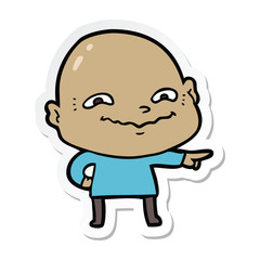 sticker of a cartoon creepy guy