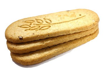 Cookies isolated on white background. Sweet cookies. Homemade dough.