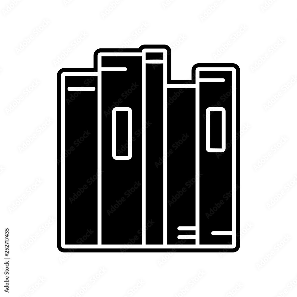 Poster pile of books icon. element of education for mobile concept and web apps icon. glyph, flat icon for 